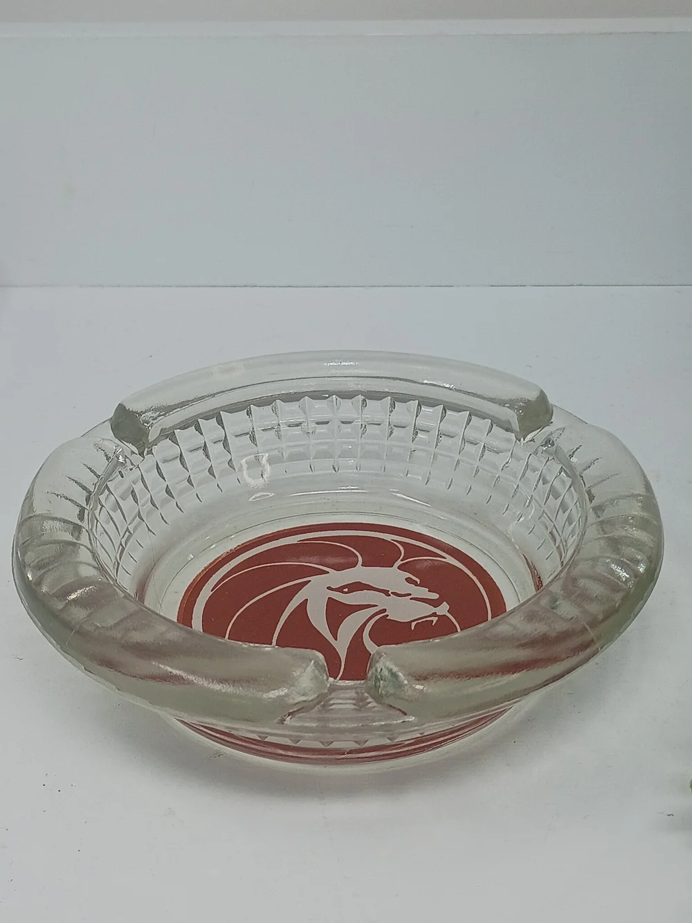 Vintage MGM Grand Hotel Ashtray with Red Lion Emblem